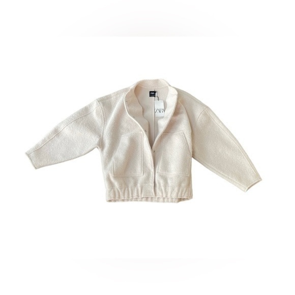 Zara Oversized Bomber NWOT in Cream XS/S - Picture 8 of 10